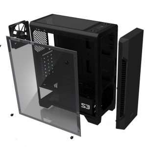Корпус Zalman S3 черный без БП ATX 7x120mm 2xUSB2.0 1xUSB3.0 audio bott PSU