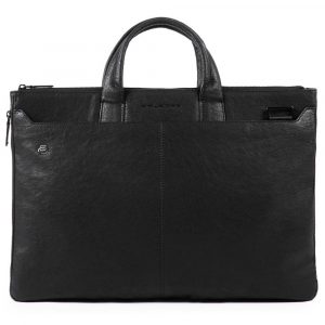 Сумка Piquadro Black Square CA4598B3/N с отделением для ноутбука 17.3" черный натур.кожа