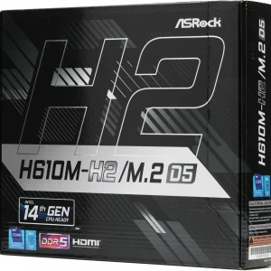 Материнская плата Asrock H610M-H2/M.2 D5 Soc-1700 Intel H610 2xDDR5 mATX AC`97 8ch(7.1) GbLAN+HDMI