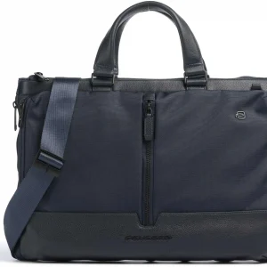 Деловая сумка мужская Piquadro Marcel CA4021W138/BLU с отделением для ноутбука 15.6" синяя натур.кожа/нейлон