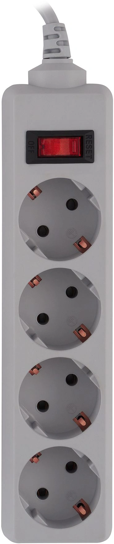 Сетевой фильтр Buro 400SL-3-G 3м (4 розетки) серый (пакет ПЭ)