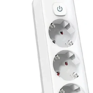 Сетевой фильтр Deli ET431 1.8м (3 розетки) белый (пакет ПЭ)