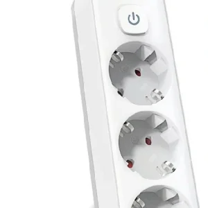 Сетевой фильтр Deli ET432 3м (3 розетки) белый (пакет ПЭ)