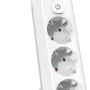 Сетевой фильтр Deli ET433 5м (3 розетки) белый (пакет ПЭ)