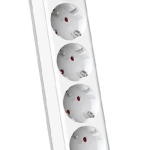 Сетевой фильтр Deli ET438 3м (5 розеток) белый (пакет ПЭ)