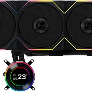 Система водяного охлаждения Lian-Li HydroShift II LCD-C 360TL ARGB Soc-AM5/AM4/1700/1851 черный 4-pin 33dB Al+Cu LCD Ret (G89.GHS2LCD36TB.R0)