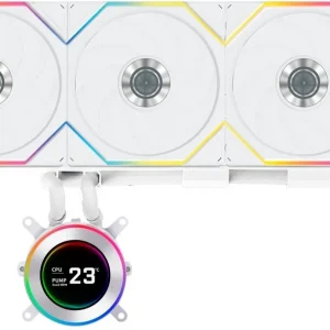 Система водяного охлаждения Lian-Li HydroShift II LCD-C 360TL ARGB Soc-AM5/AM4/1700/1851 белый 4-pin 33dB Al+Cu LCD Ret (G89.GHS2LCD36TW.R0)