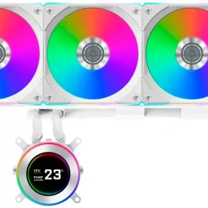 Система водяного охлаждения Lian-Li HydroShift II LCD-C 360CL ARGB Soc-AM5/AM4/1700/1851 белый 4-pin 31dB Al+Cu LCD Ret (G89.GHS2LCD36RW.R0)