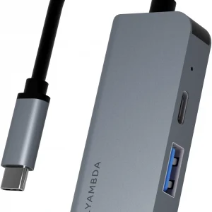 Разветвитель USB-C Lyambda LC105 2порт. серый