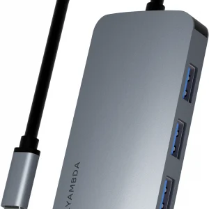 Разветвитель USB-C Lyambda LC118 5порт. серый