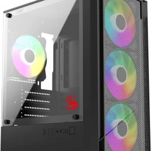 Корпус Bloody CC-124 черный без БП mATX 8x120mm 2xUSB2.0 1xUSB3.0 audio bott PSU