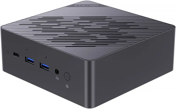 ПК Мини Chuwi AuBox Ryzen AI 9 365 (3.3) 32Gb SSD1Tb RGr Windows 11 Pro 2x2.5GbitEth WiFi BT 120W серебристый/черный