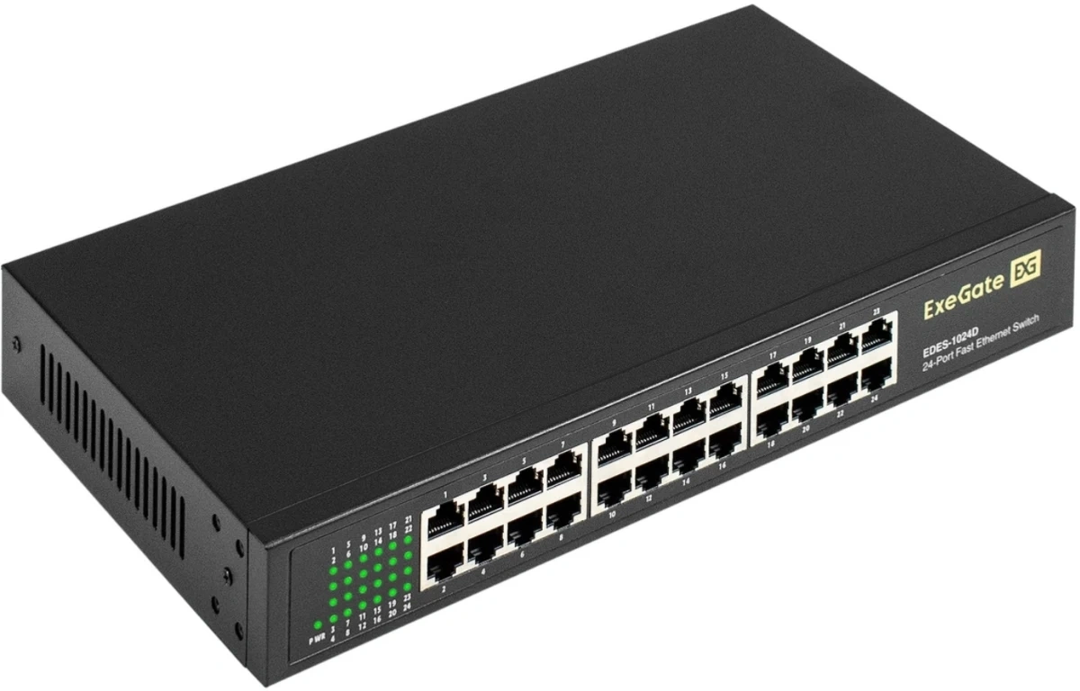 Коммутатор Exegate EDES-1024D EX298692RUS (L2) 24x100Мбит/с неуправляемый