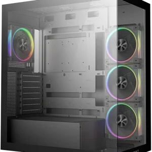 Корпус Deepcool CG580 4F V2 черный без БП ATX 6x120mm 3x140mm 2xUSB3.0 audio bott PSU