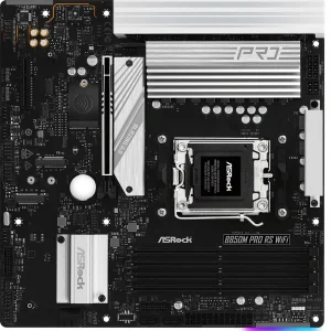 Материнская плата Asrock B850M PRO RS WIFI SocketAM5 AMD B850 4xDDR5 mATX AC`97 8ch(7.1) 2.5Gg RAID+HDMI+DP