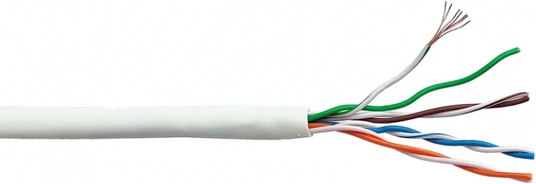 Кабель информационный Lanmaster LAN-5EFTP-PT-LSZH-WH кат.5E FTP 4 пары 26AWG LSZH внутренний 305м серый