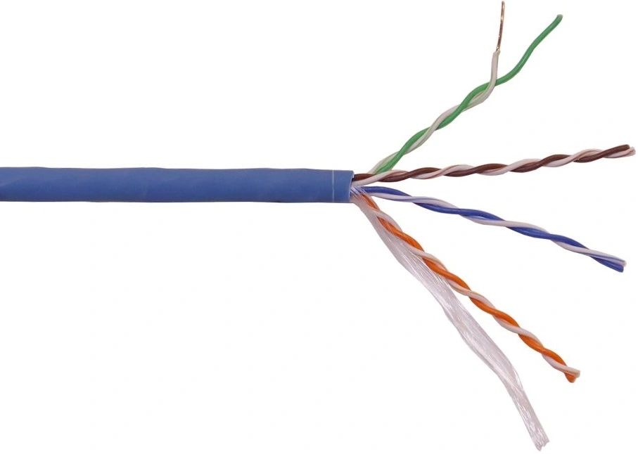 Кабель информационный Lanmaster LAN-5EUTP-HFLT-BL кат.5E UTP 4 пары 24AWG LSZH внутренний 305м синий