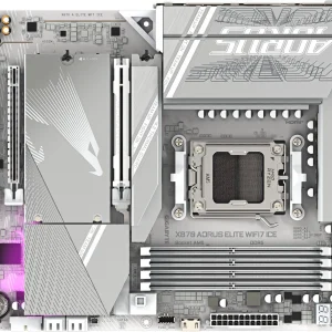 Материнская плата Gigabyte X870 A ELITE X ICE SocketAM5 AMD X870 4xDDR5 ATX AC`97 8ch(7.1) 2.5Gg RAID+HDMI