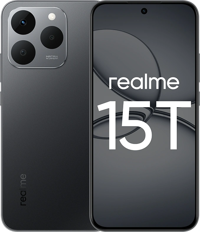 Смартфон Realme RMX5111 15T 128Gb 8Gb темно-серый моноблок 3G 4G 6.78" 1264x2780 Android 15 50Mpix 802.11 a/b/g/n/ac/ax/be NFC GPS GSM900/1800 GSM1900