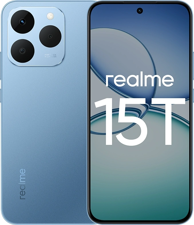 Смартфон Realme RMX5111 15T 128Gb 8Gb голубой моноблок 3G 4G 6.78" 1264x2780 Android 15 50Mpix 802.11 a/b/g/n/ac/ax/be NFC GPS GSM900/1800 GSM1900
