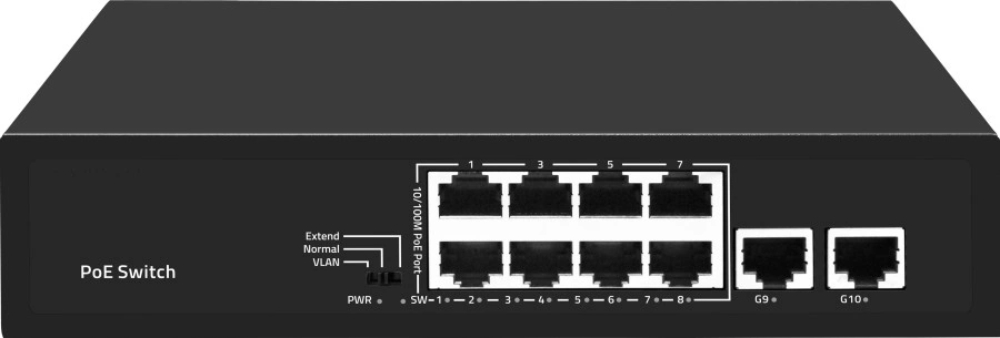 Коммутатор Falcon Eye FE-8FPG2 00-00330353 8x100Мбит/с 2x1Гбит/с 8PoE