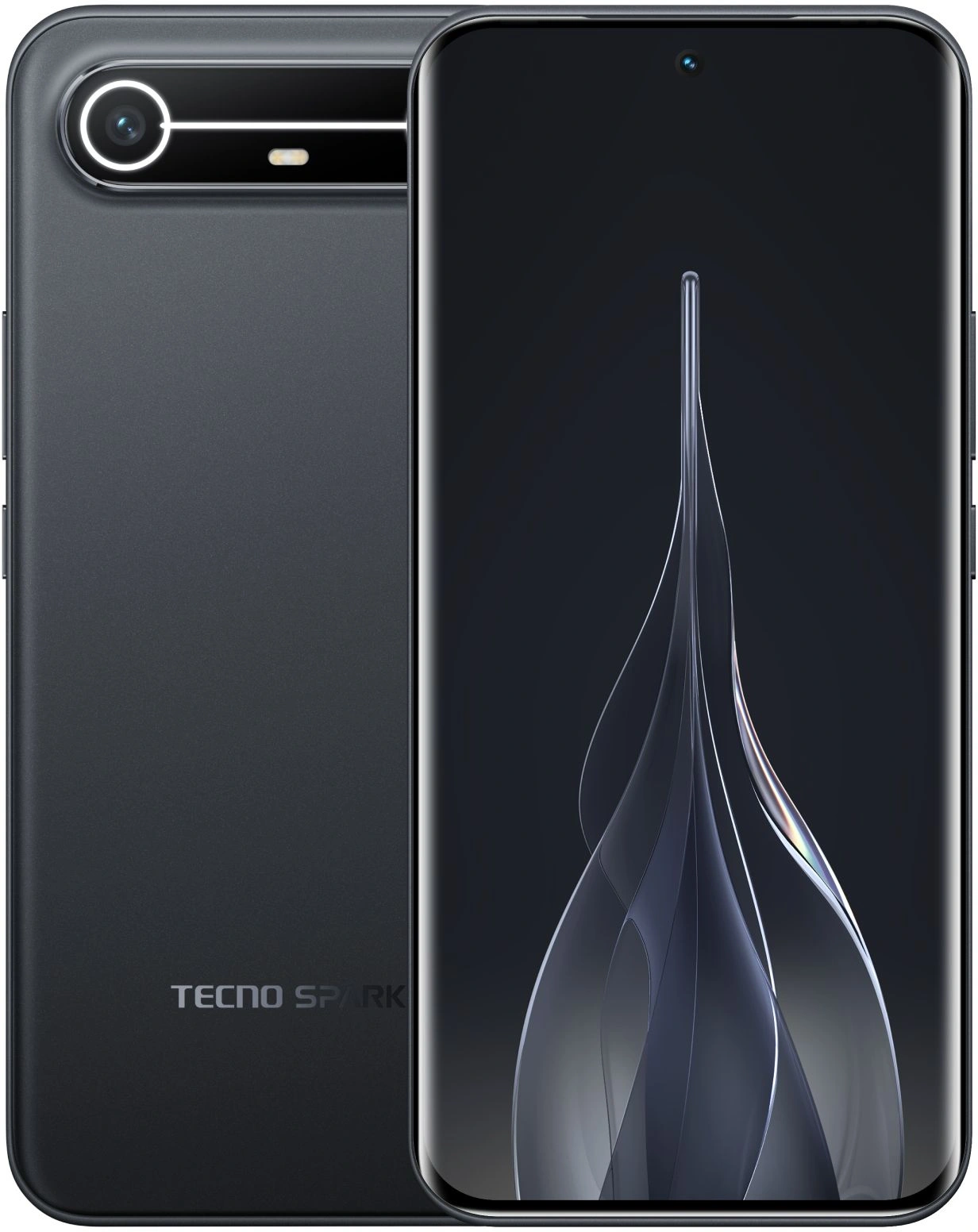 Смартфон Tecno Spark Slim 256Gb 8Gb черный моноблок 3G 4G 6.78" 1224x2720 Android 15 50Mpix 802.11 a/b/g/n/ac/ax NFC GPS GSM900/1800 Protect