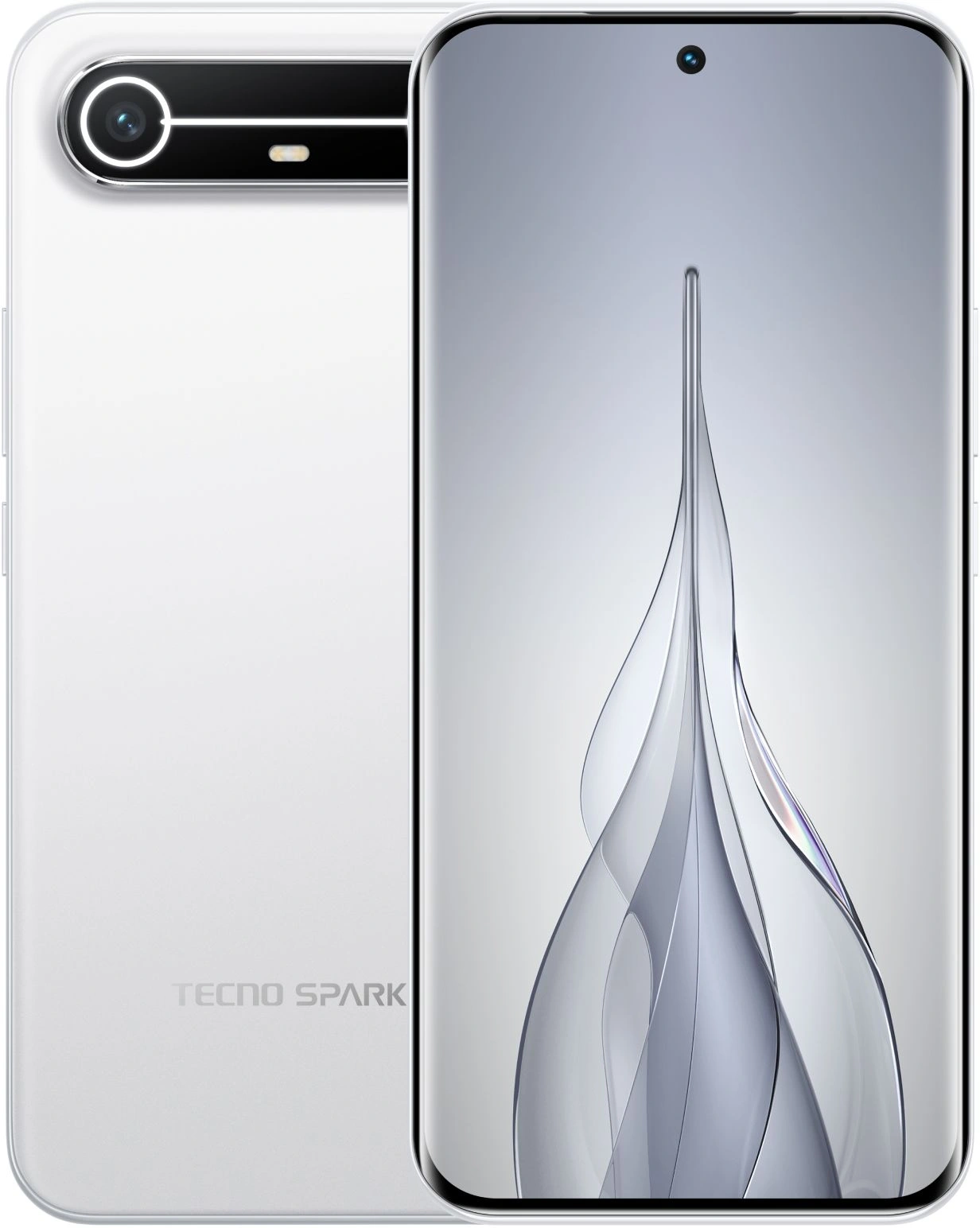 Смартфон Tecno Spark Slim 256Gb 8Gb белый моноблок 3G 4G 6.78" 1224x2720 Android 15 50Mpix 802.11 a/b/g/n/ac/ax NFC GPS GSM900/1800 Protect