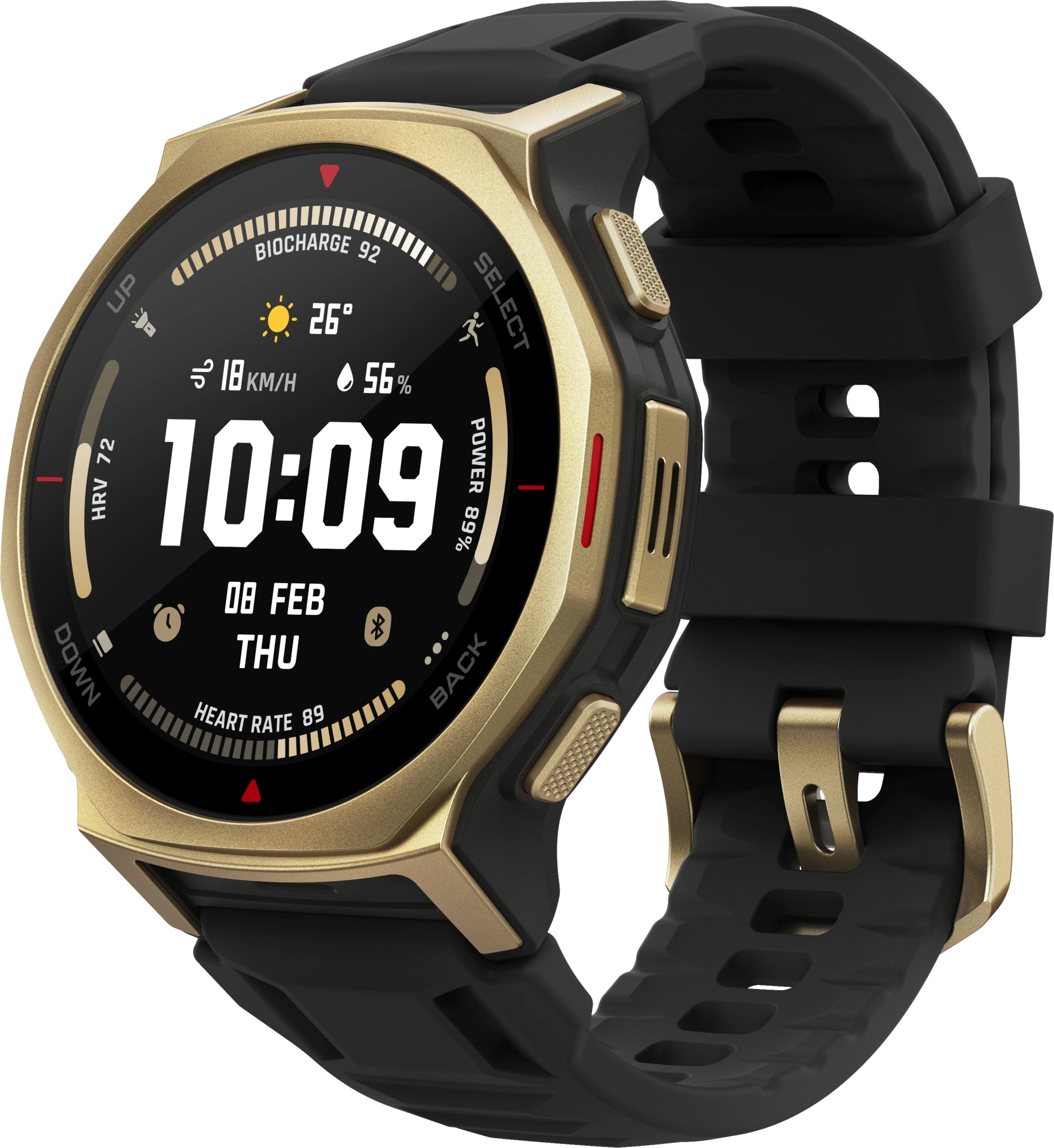 Смарт-часы Amazfit T-rex 3 Pro A2444 1.91" TFT корп.золотистый рем.черный (1747223)