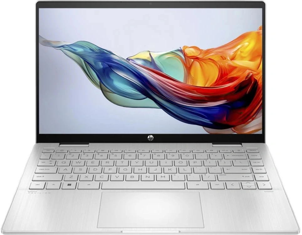 Ноутбук HP Pavilion x360 14t-ek200 Core 5 120U 16Gb SSD512Gb Intel UHD Graphics 14" IPS Touch FHD (1920x1080) Windows 11 Home English silver WiFi BT Cam (8X328AV-1)
