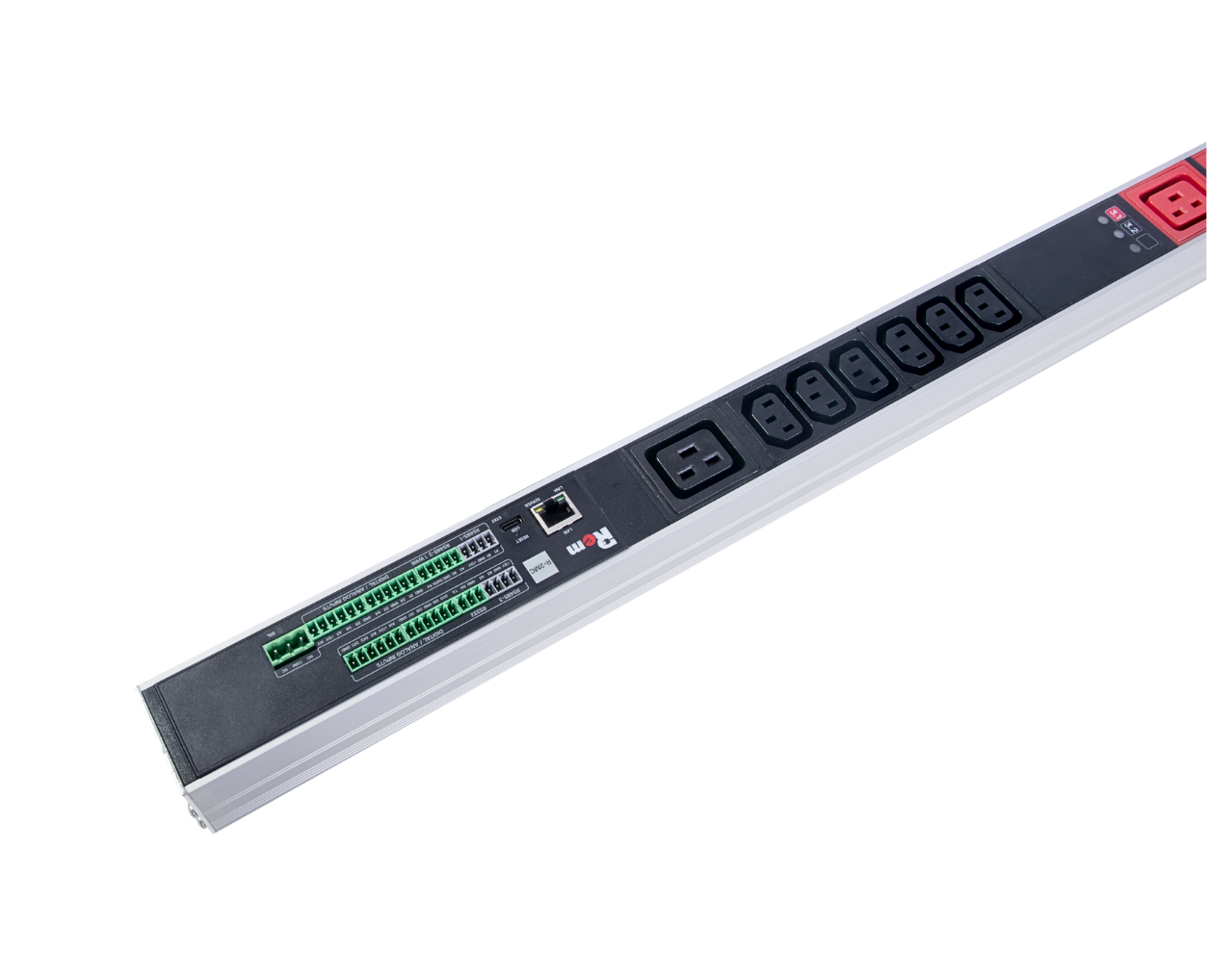 R-2MC3-3x32-36C13-6C19-A-MI-2100-3-3PN, Блок распределения питания Rem Rem-2MC, IEC С13 х36, IEC С19 х6, шнур 3м, 2100х45х60 мм(ВхШхГ), 32А, 3ф, вход IEC 309 32A 3P+N+E, алюминий, Linux, мониторинг по вводу / Верт блок розеток Rem-2MC, монит, измер, 3×32A, авт, 36C13, 6C19, 2100мм, шнур 3м IEC309 / R-2MC3-3x32-36C13-6C19-A-MI-2100-3-3PN, Блок распределения питания Rem Rem-2MC, IEC С13 х36, IEC С19 х6, шнур 3м, 2100х45х60 мм(ВхШхГ), 32А, 3ф, вход IEC 309 32A 3P+N+E, алюминий, Linux, мониторинг по вводу