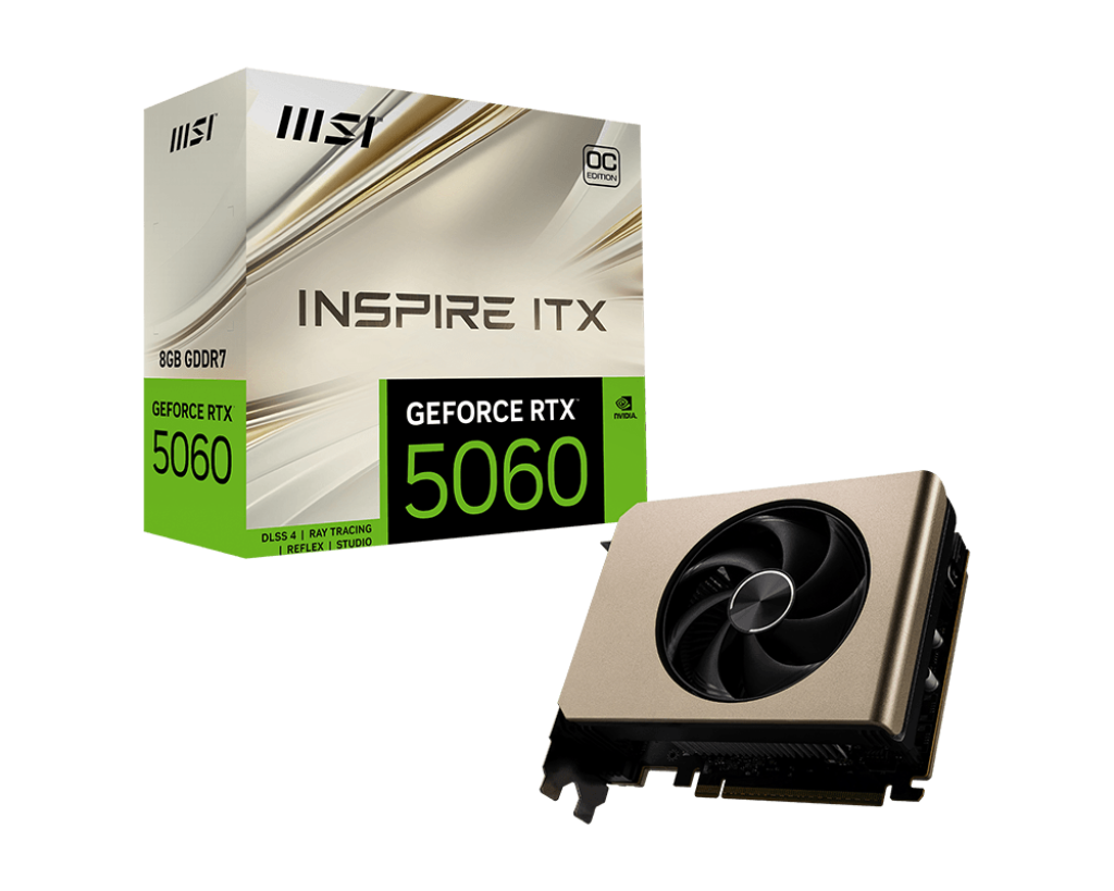 Видеокарта / MSI GeForce RTX 5060 8G INSPIRE ITX OC / Видеокарта/ GeForce RTX 5060 8G INSPIRE ITX OC