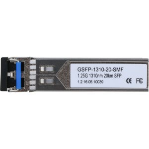 SFP-модуль, Разъем LC, скорость передачи до 1.25Гбит/с, длина кабеля до 20км (одномодовое оптоволокно), длина волны (Tx/Rx) 1310нм/1310нм / Dahua GSFP-1310-20-SMF / SFP-модуль, Разъем LC, скорость передачи до 1.25Гбит/с, длина кабеля до 20км (одномодовое оптоволокно), длина волны (Tx/Rx) 1310нм/1310нм