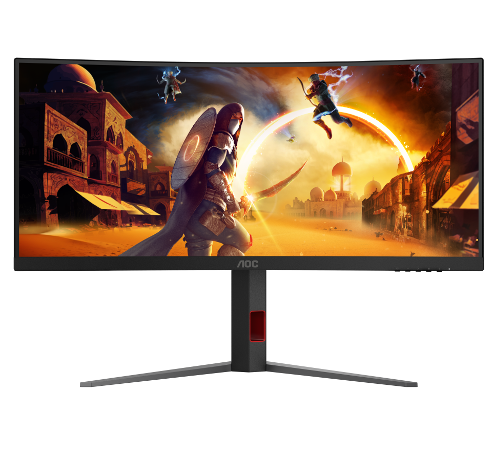 Монитор AOC CU34G4 34``, Curved, 3440x1440, VA, 180hz, 80M1, 300cd, 0.5ms, 2xHDMI 2.0, DP 1.4, H. adj 130mm, pivot, VESA, 3Y, Black/red / AOC CU34G4 / AOC CU34G4 34``, Curved, 3440x1440, VA, 180hz, 80M1, 300cd, 0.5ms, 2xHDMI 2.0, DP 1.4, H. adj 130mm, pivot, VESA, 3Y, Black/redIPS, 75Hz, 20M1, 250cd, 4ms, HDMI 1.4, DisplayPort 1.2, VESA, 3Y, White/Silver