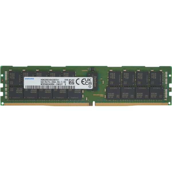 Память оперативная / Samsung Electronics M393A8G40BB4-CWEGY / Память оперативная/ Samsung DDR4 64GB RDIMM 3200 1.2V pulled