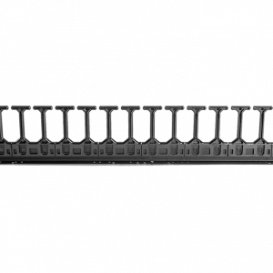 Вертикальный однорядный кабельный органайзер с пластиковыми пальцами для шкафов ШТК-СП-48.6.x, 2 компл / ЦМО ВКО-П-24/48U-9005 / Вертикальный однорядный кабельный органайзер с пластиковыми пальцами для шкафов ШТК-СП-48.6.x, 2 компл