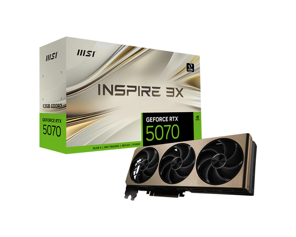 Видеокарта / MSI GeForce RTX 5070 12G INSPIRE 3X / Видеокарта/ GeForce RTX 5070 12G INSPIRE 3X