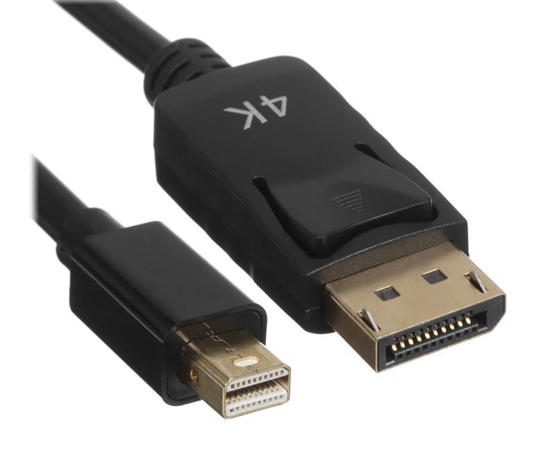 Кабель / GoPower 00-00032063 / Кабель/ Кабель GoPower miniDisplayPort (m)-DisplayPort (m) 1м ver.1.4 черный Premium Zip-Lock c подвесом (1/