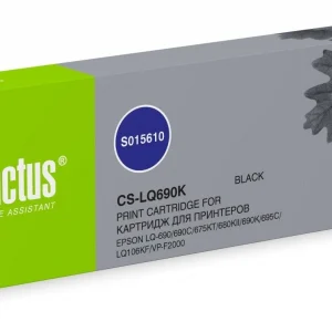 Картридж матричный Cactus CS-LQ690K S015610 12.7x32 черный для Epson LQ-690/690C/675KT/680K/690K/695C/LQ106KF/VP-F2000