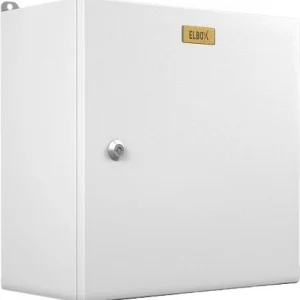 Шкаф электротехнический Elbox EMW-400.300.150-1-IP66 настенный 400мм 300мм 150мм 135мм IP66 50кг серый металл