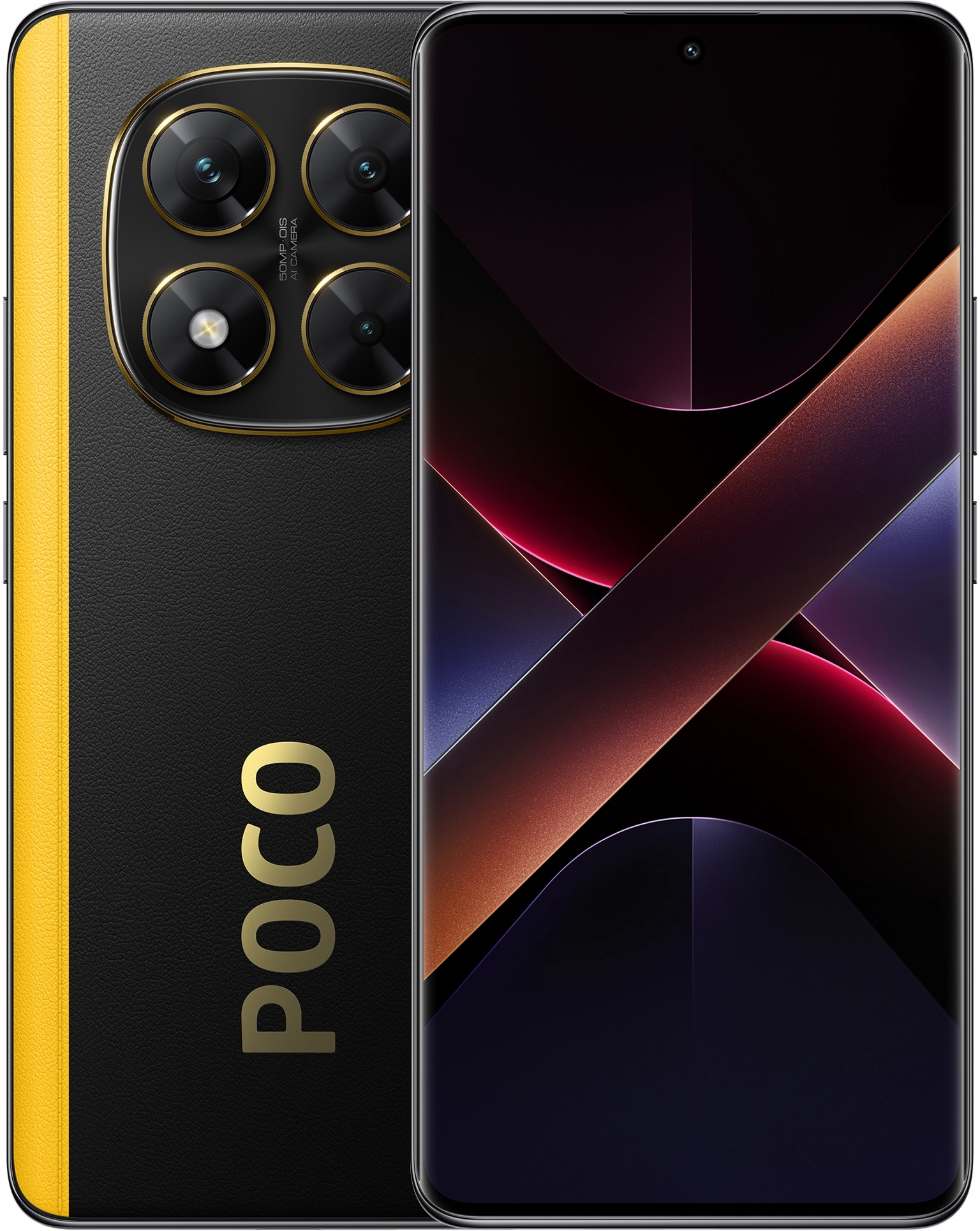 Смартфон Xiaomi Poco X7 5G 512Gb 12Gb черный/желтый моноблок 3G 4G 2Sim 6.67" 1220x2712 Android 14 50Mpix 802.11 a/b/g/n/ac/ax NFC GPS GSM900/1800 GSM1900 Protect A-GPS
