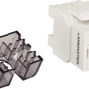 Модуль Lanmaster LAN-OK45U5E/180R-WH информ. KeystoneRJ45 кат.5E бел.