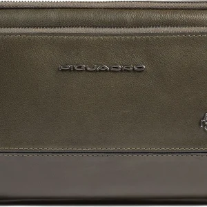 Косметичка Piquadro Philip BY6021W136/VE хаки натур.кожа