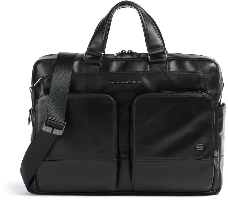 Деловая сумка мужская Piquadro Philip CA6793W136/N с отделением для ноутбука 15.6" черная натур.кожа