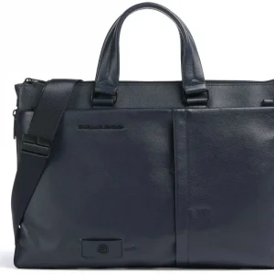 Деловая сумка мужская Piquadro Russel CA4021W137/BLU с отделением для ноутбука 15.6" синяя натур.кожа