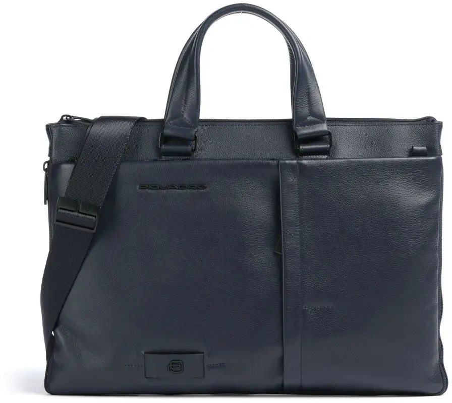 Деловая сумка мужская Piquadro Russel CA4021W137/BLU с отделением для ноутбука 15.6" синяя натур.кожа