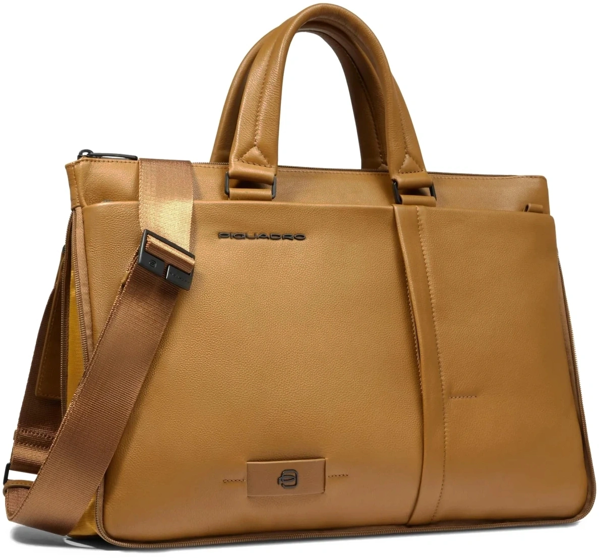 Деловая сумка мужская Piquadro Russel CA4021W137/G с отделением для ноутбука 15.6" горчичная натур.кожа