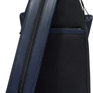 Рюкзак слинг Piquadro Harper CA6784AP/BLUTM синий/коричневый кожа