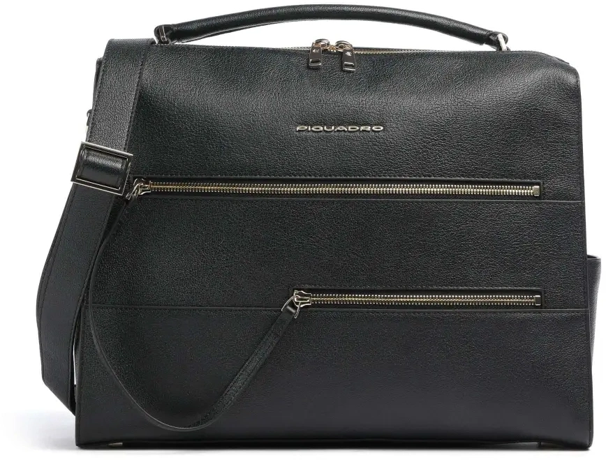 Деловая сумка Piquadro Patricia CA6774W140/N с отделением для ноутбука 14" черная натур.кожа