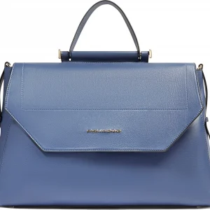 Деловая сумка женская Piquadro Circle BD6778W92/BLU4 с отделением для ноутбука 14" синяя натур.кожа