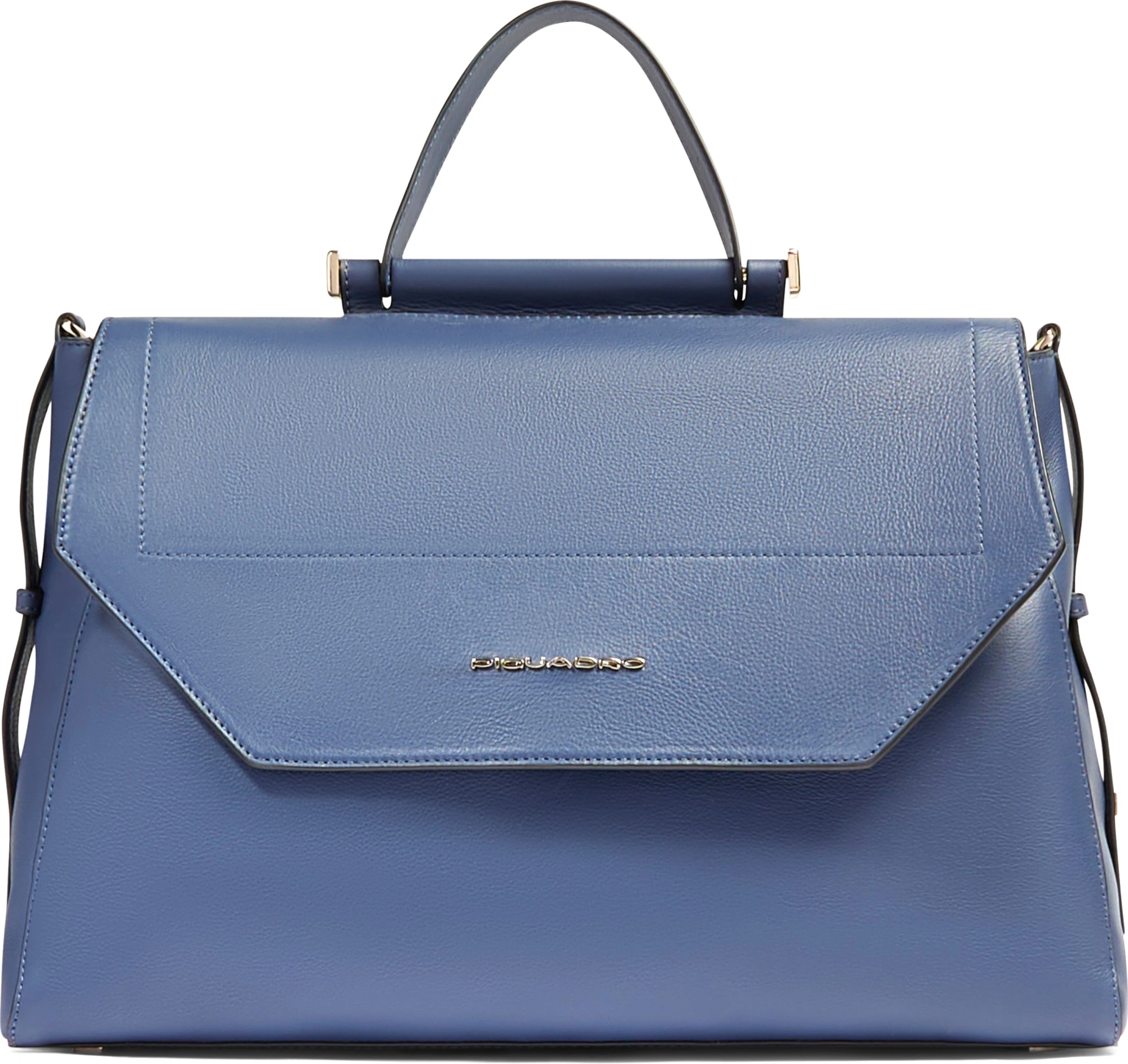 Деловая сумка женская Piquadro Circle BD6778W92/BLU4 с отделением для ноутбука 14" синяя натур.кожа